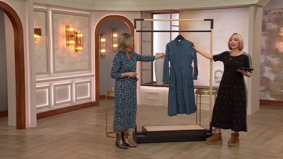 White Stuff Jade Denim Shirt Dress QVC UK