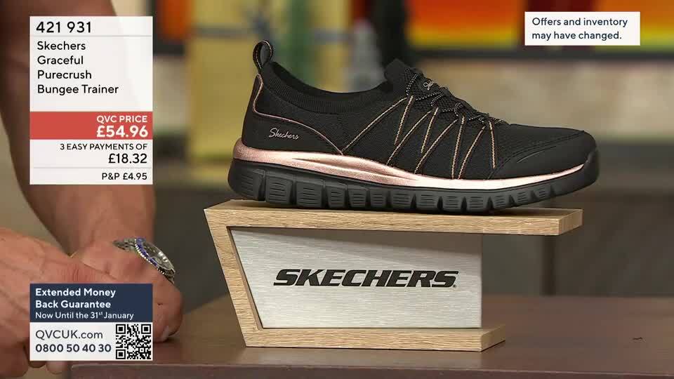 Skechers Graceful Purecrush Bungee Trainer QVC UK